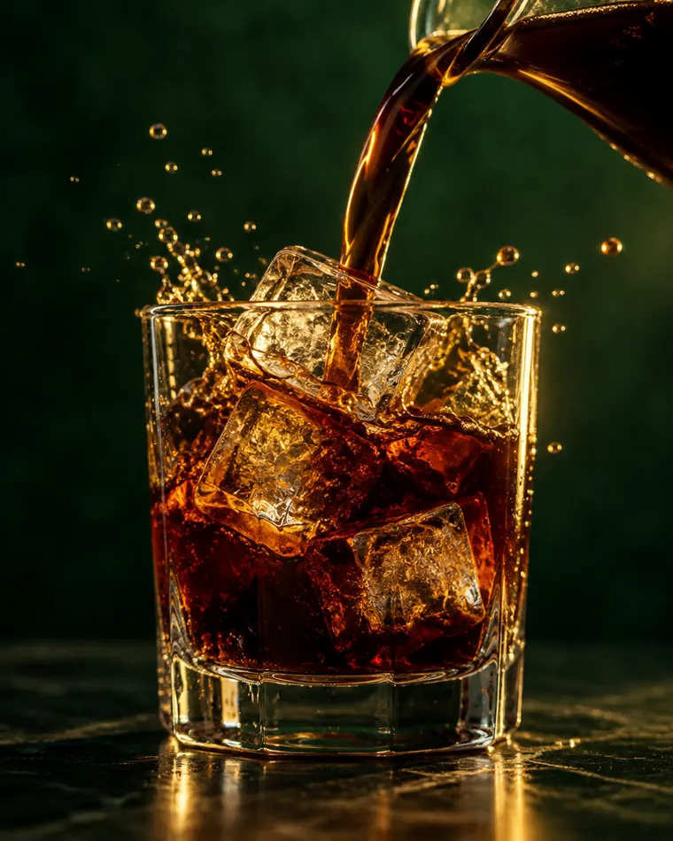Cold brew poured over ice