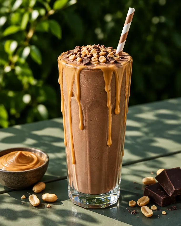 Chocolate peanut butter protein shake